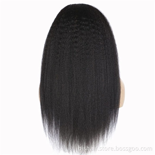 Headband Wig Long Yaki Straight Hair 180% Density Wave Wig No Glue Heat Resistant 100% Human Hair Suitable for Ladies Wholesaler